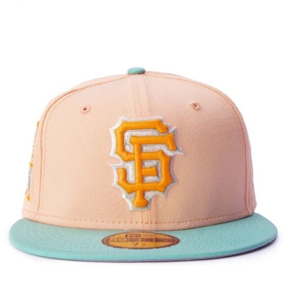 New Era San Francisco Giants 59FIFTY Fitted Hat Peach Mint 2007 All-Star 7 1/4 - Picture 1 of 14